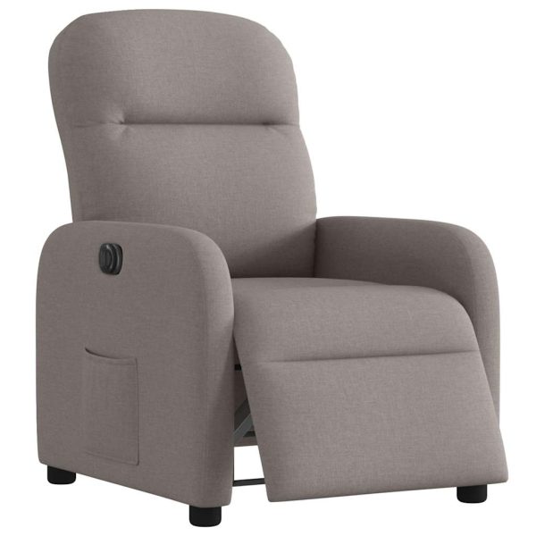 Fauteuil Verstelbaar Elektrisch Stof Taupe - Afbeelding 3