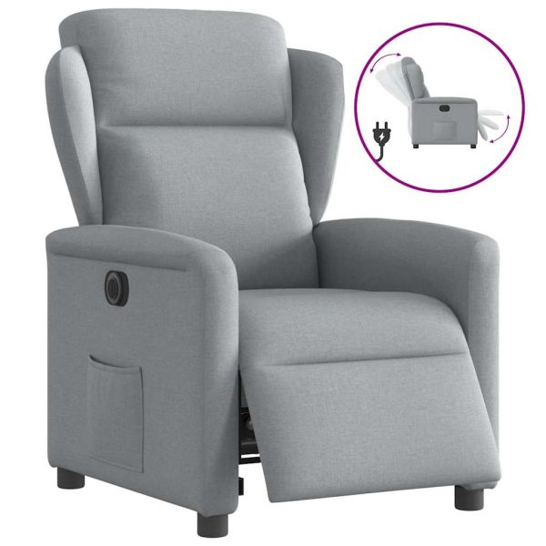 Fauteuil Stof Lichtgrijs - Afbeelding 9