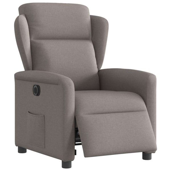 Fauteuil Verstelbaar Elektrisch Stof Taupe - Afbeelding 3