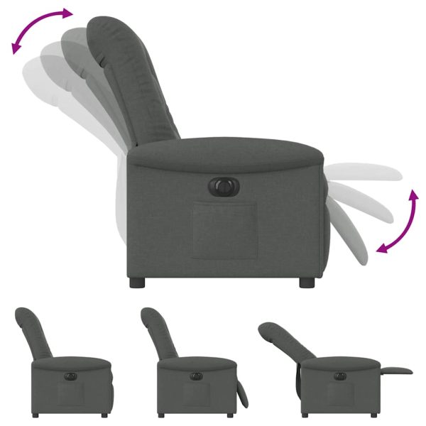 Fauteuil Stof Donkergrijs - Afbeelding 8