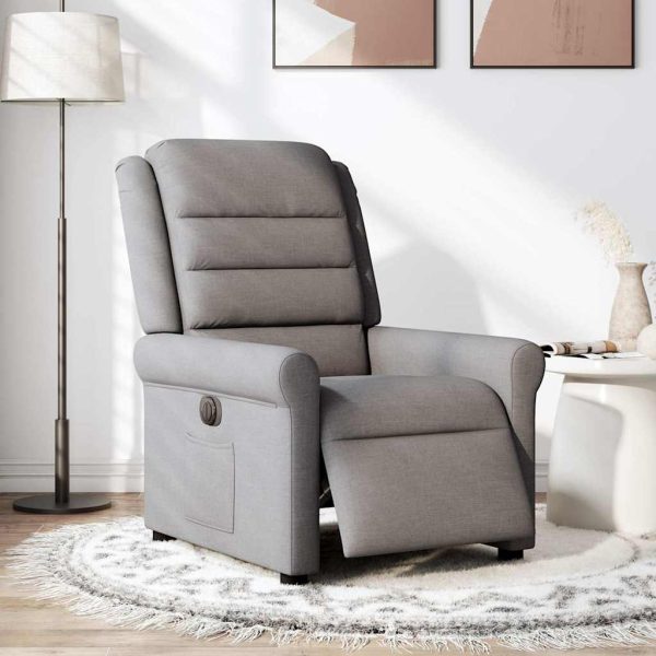 Fauteuil Verstelbaar Elektrisch Stof Taupe - Afbeelding 3