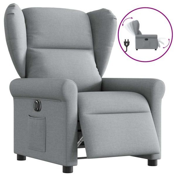 Fauteuil Stof Lichtgrijs - Afbeelding 9