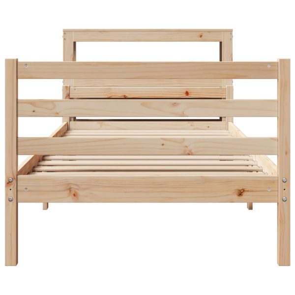 Bedframe Met Hoofdbord Massief Grenenhout - Afbeelding 4