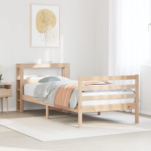 Bedframe Met Hoofdbord Massief Grenenhout