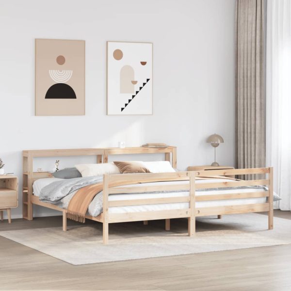 Bedframe Met Hoofdbord Massief Grenenhout - Afbeelding 15