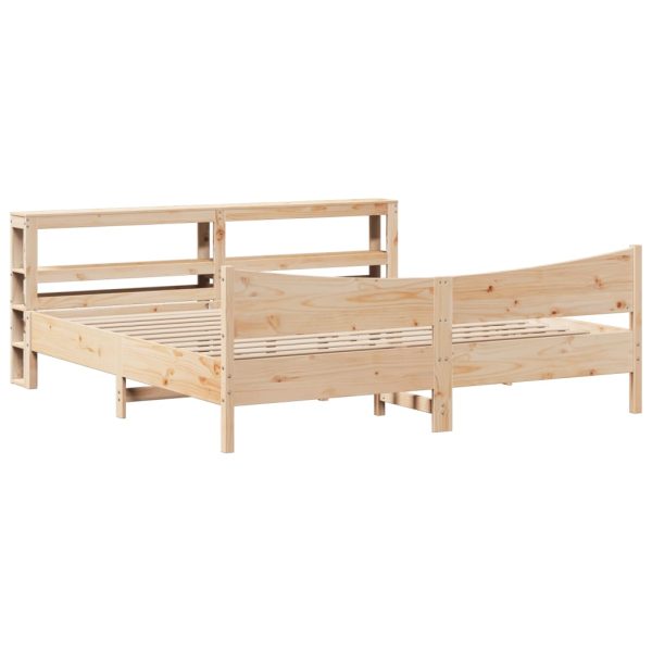 Bedframe Met Hoofdbord Massief Grenenhout - Afbeelding 2