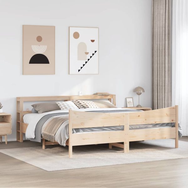 Bedframe Met Hoofdbord Massief Grenenhout - Afbeelding 3