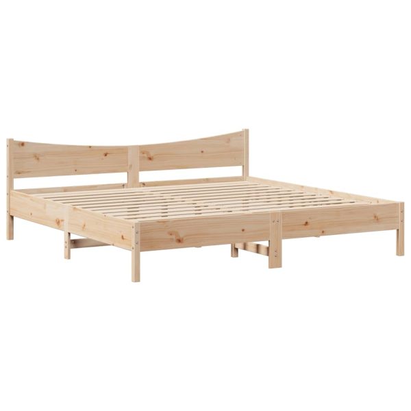 Bedframe Met Hoofdbord Massief Grenenhout - Afbeelding 5