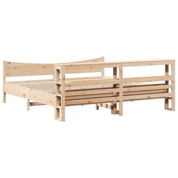 Bedframe Met Hoofdbord Massief Grenenhout - Afbeelding 8