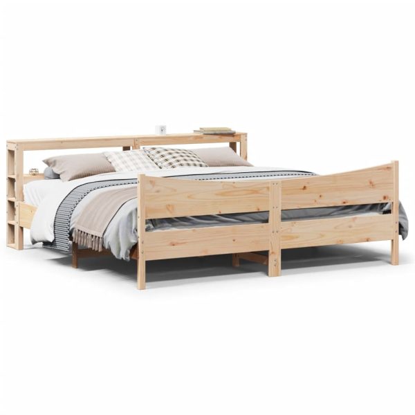 Bedframe Met Hoofdbord Massief Grenenhout