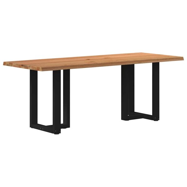 Eettafel Met Natuurlijke Rand Massief Eikenhout - Afbeelding 48