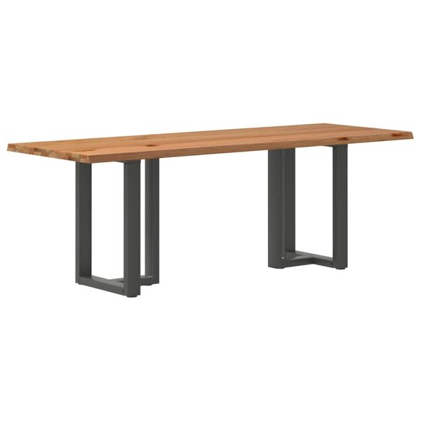 Eettafel Met Natuurlijke Rand Massief Eikenhout - Afbeelding 49