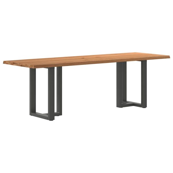 Eettafel Met Natuurlijke Rand Massief Eikenhout - Afbeelding 47