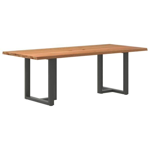 Eettafel Met Natuurlijke Rand Massief Eikenhout - Afbeelding 54