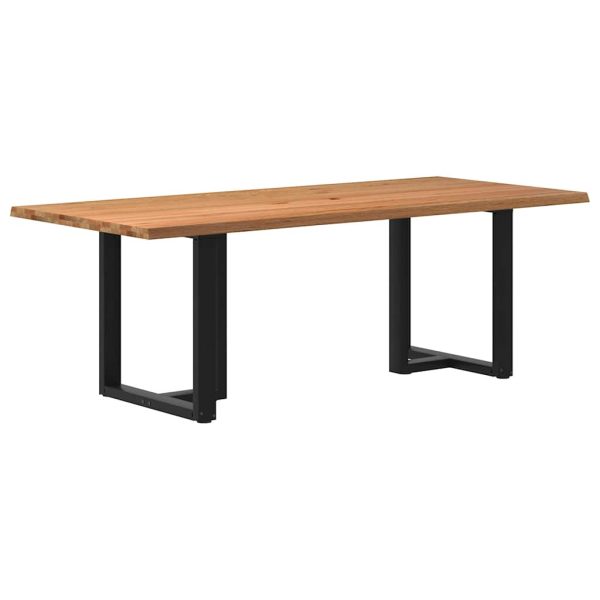 Eettafel Met Natuurlijke Rand Massief Eikenhout - Afbeelding 45