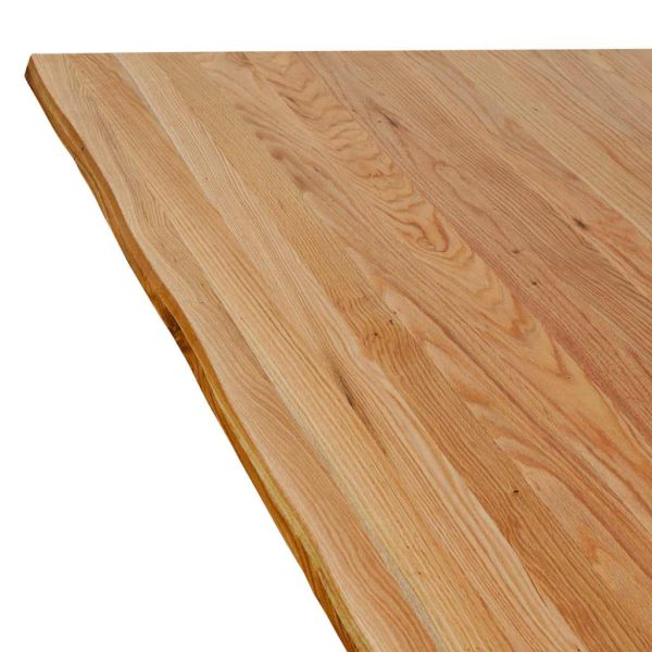 Eettafel Met Natuurlijke Rand Massief Eikenhout - Afbeelding 12