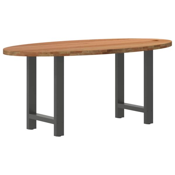 Eettafel Ovaal Massief Eikenhout Lichtbruin