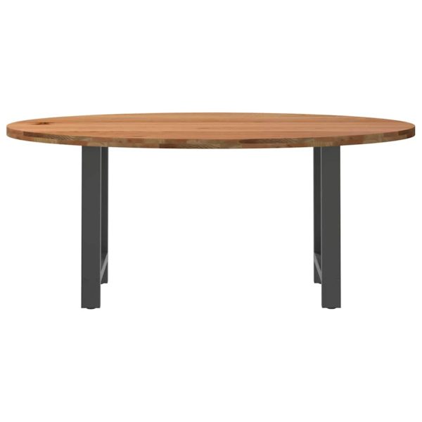 Eettafel Ovaal Massief Eikenhout Lichtbruin - Afbeelding 3