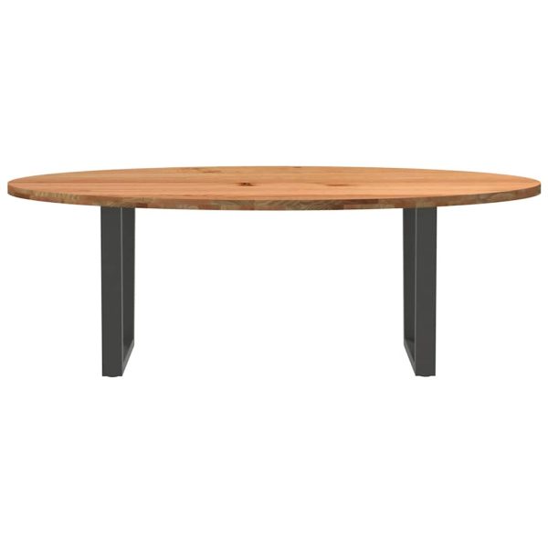 Eettafel Ovaal Massief Eikenhout Lichtbruin - Afbeelding 3