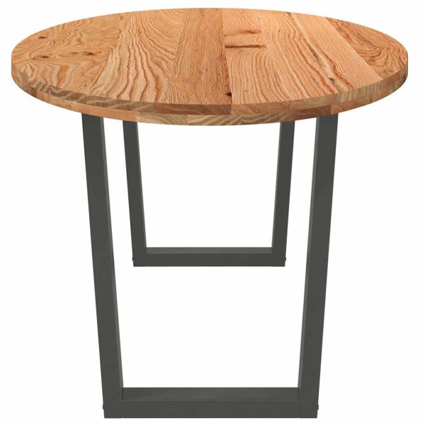 Eettafel Ovaal Massief Eikenhout Lichtbruin - Afbeelding 4