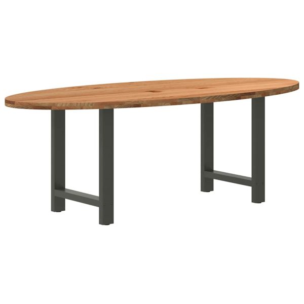 Eettafel Ovaal Massief Eikenhout Lichtbruin - Afbeelding 17