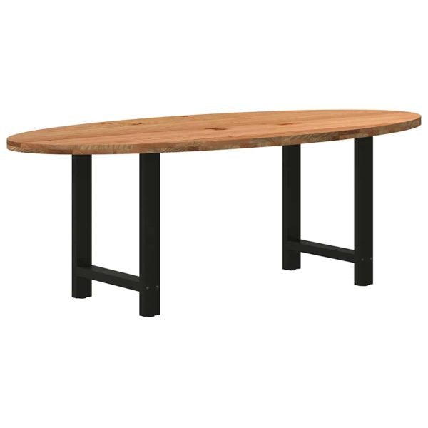 Eettafel Ovaal Massief Eikenhout Lichtbruin - Afbeelding 13