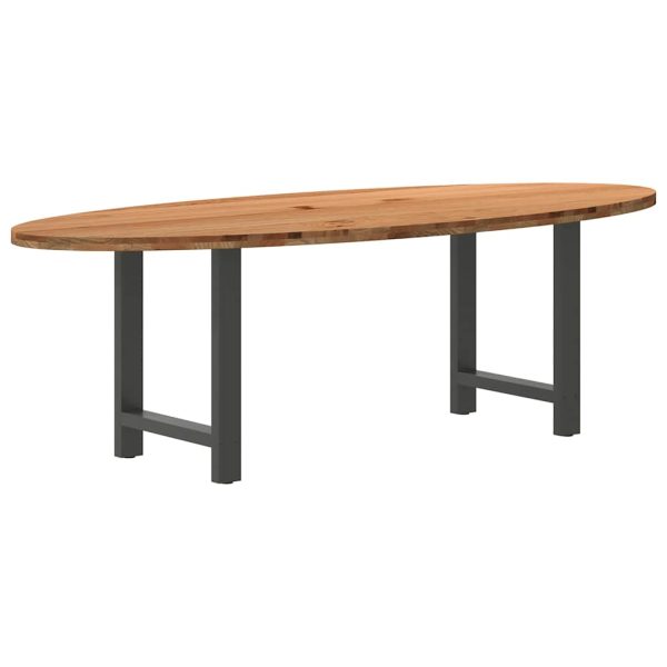 Eettafel Ovaal Massief Eikenhout Lichtbruin - Afbeelding 22