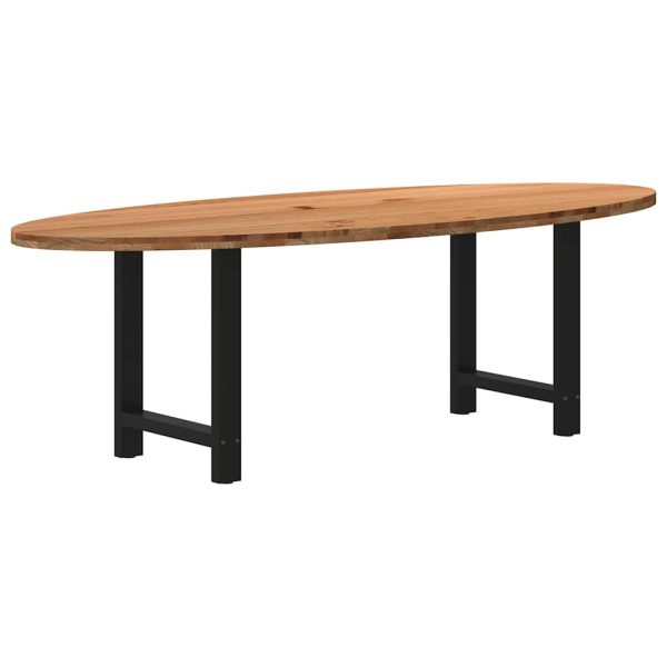 Eettafel Ovaal Massief Eikenhout Lichtbruin - Afbeelding 19