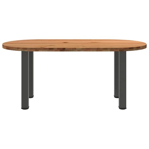 Eettafel Ovaal Massief Eikenhout Lichtbruin - Afbeelding 3