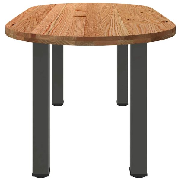 Eettafel Ovaal Massief Eikenhout Lichtbruin - Afbeelding 4