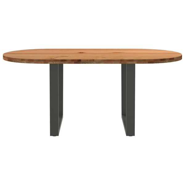 Eettafel Ovaal Massief Eikenhout Lichtbruin - Afbeelding 3