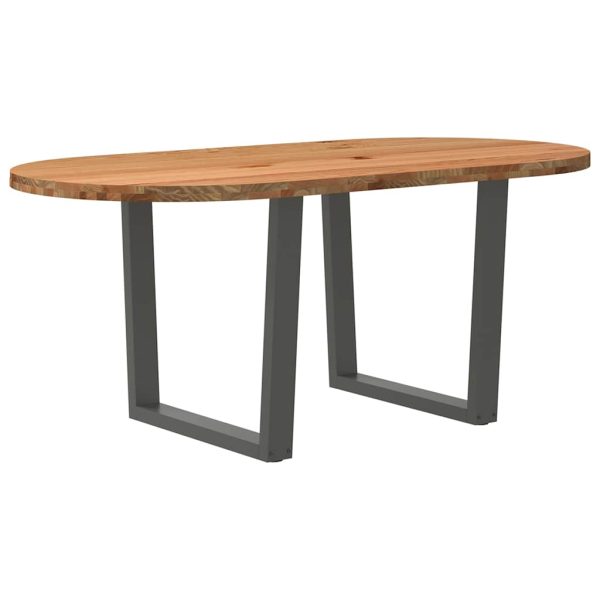 Eettafel Ovaal Massief Eikenhout Lichtbruin - Afbeelding 5