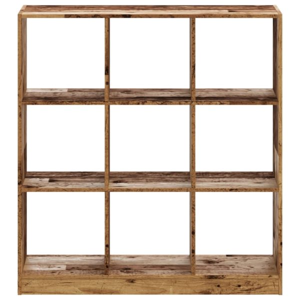 Boekenkast 102X32X Bewerkt Hout Kleurig Oud Hout - Afbeelding 4