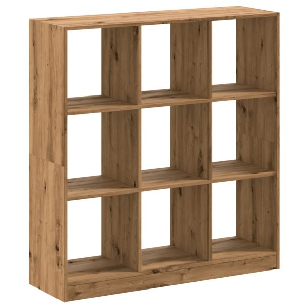 Boekenkast 102X32X Bewerkt Hout Artisanaal Kleurig Eiken - Afbeelding 2