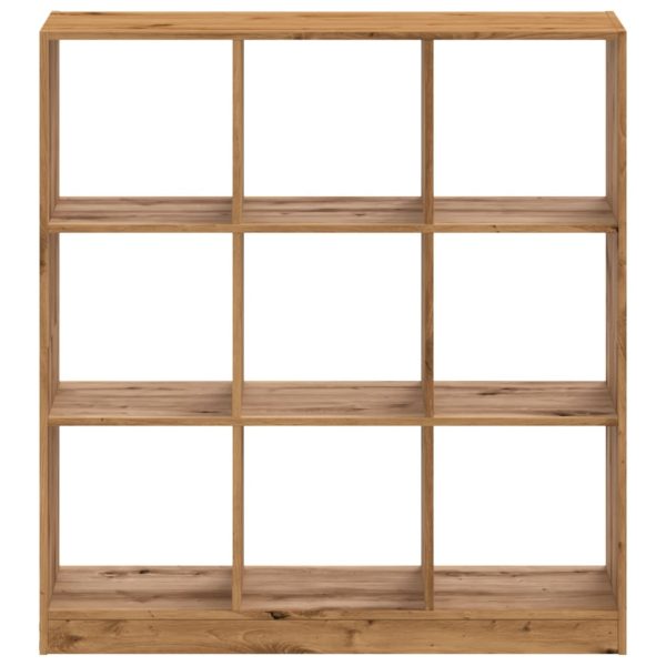 Boekenkast 102X32X Bewerkt Hout Artisanaal Kleurig Eiken - Afbeelding 4