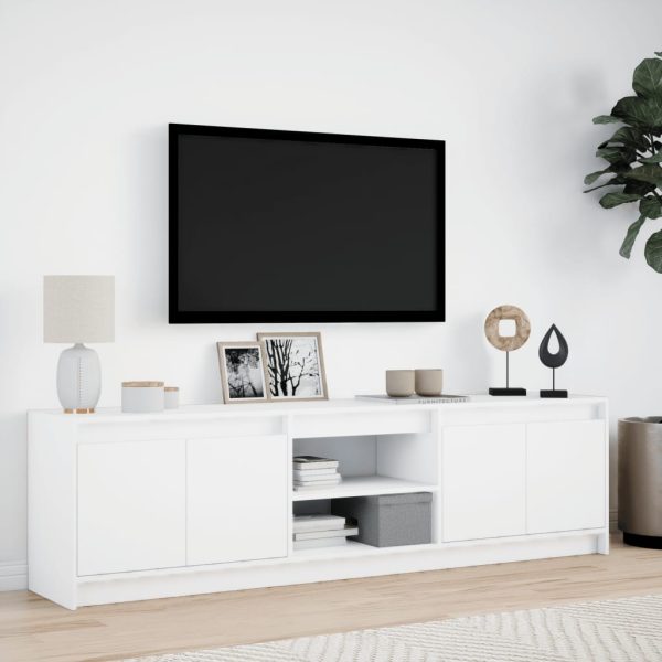 Tv-Meubel Met Led 180X34X50 Cm Bewerkt Hout - Afbeelding 4