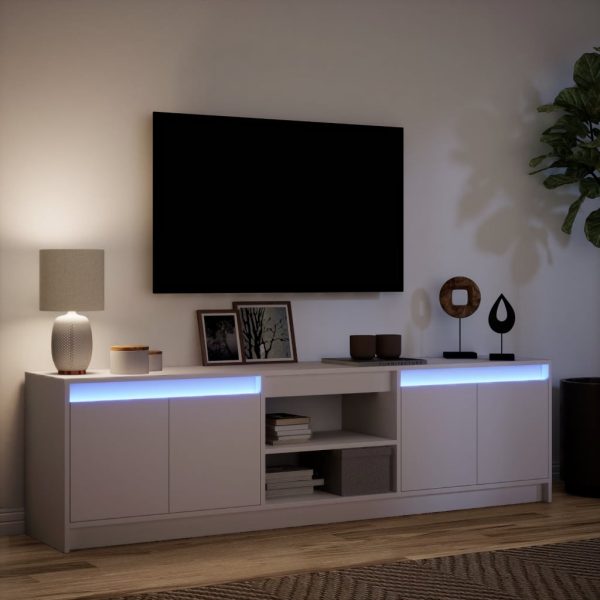 Tv-Meubel Met Led 180X34X50 Cm Bewerkt Hout - Afbeelding 5