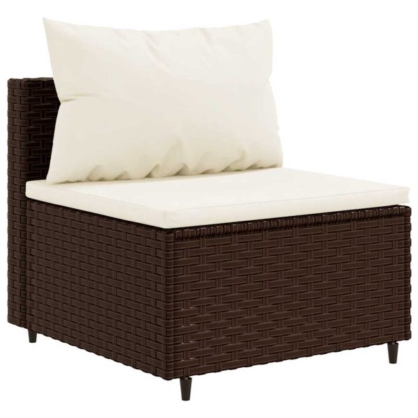 5-Delige Loungeset Met Kussens Poly Rattan - Afbeelding 3