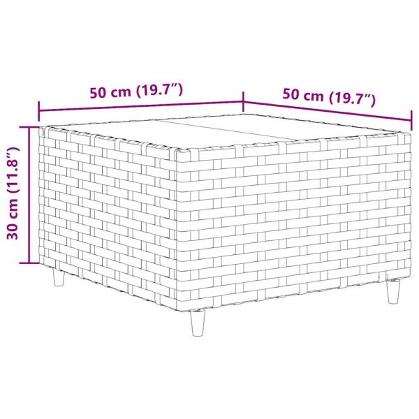 5-Delige Loungeset Met Kussens Poly Rattan - Afbeelding 12