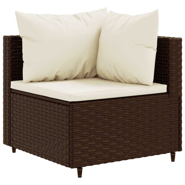 5-Delige Loungeset Met Kussens Poly Rattan - Afbeelding 5