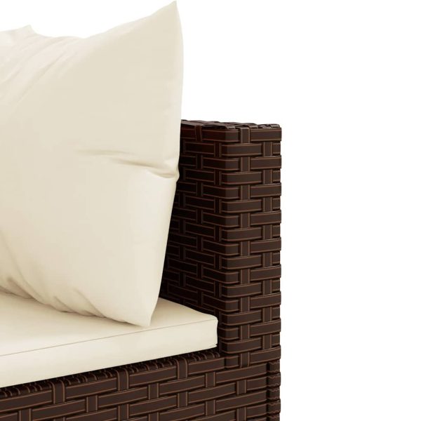 5-Delige Loungeset Met Kussens Poly Rattan - Afbeelding 7