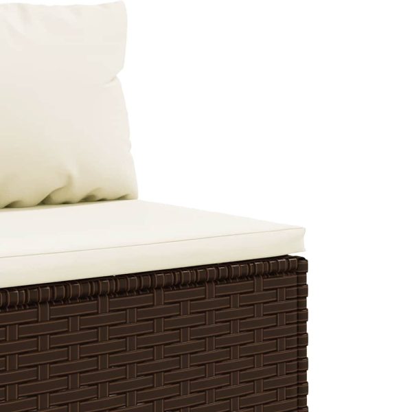 5-Delige Loungeset Met Kussens Poly Rattan - Afbeelding 9