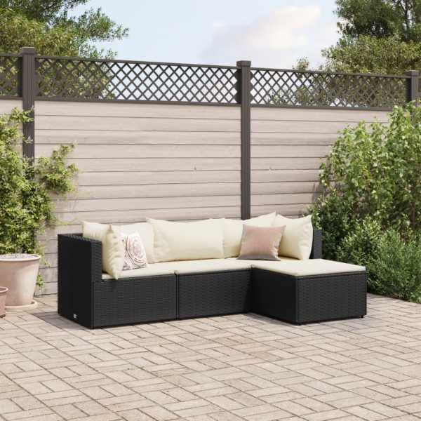 Loungeset Met Kussens Poly Rattan - Afbeelding 24