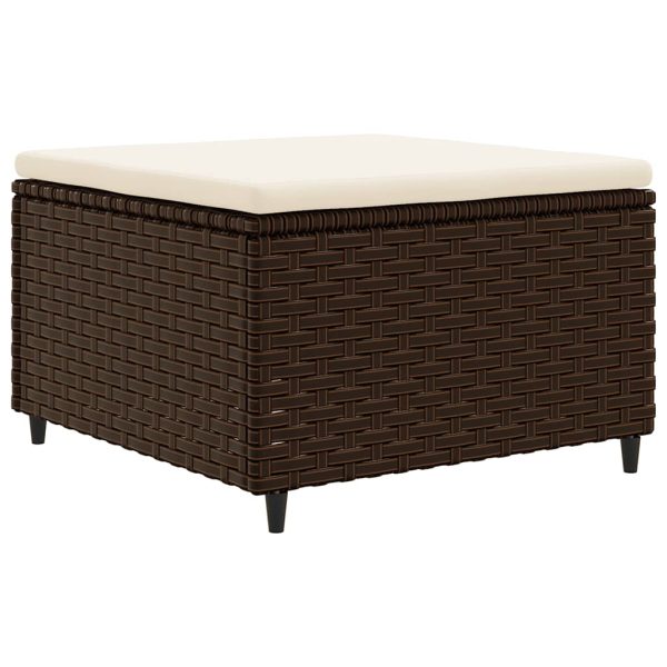 Loungeset Met Kussens Poly Rattan - Afbeelding 4