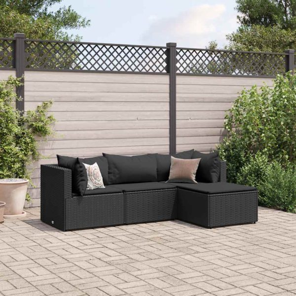 Loungeset Met Kussens Poly Rattan - Afbeelding 21