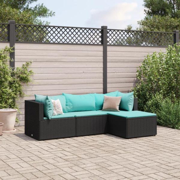 Loungeset Met Kussens Poly Rattan - Afbeelding 27