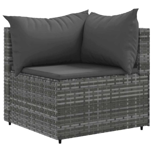 Loungeset Met Kussens Poly Rattan - Afbeelding 4