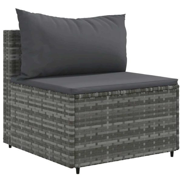 Loungeset Met Kussens Poly Rattan - Afbeelding 5