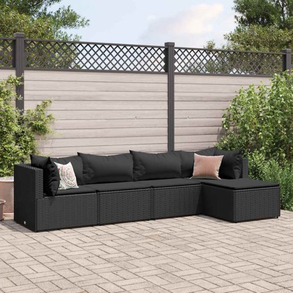 Loungeset Met Kussens Poly Rattan - Afbeelding 26