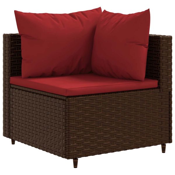 Loungeset Met Kussens Poly Rattan - Afbeelding 4